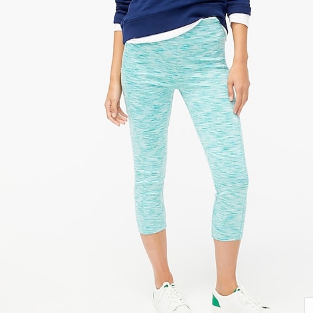 J Crew Space Dyed Cropped Leggings with Side Pocket